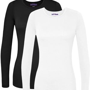 Set of 2, 3xl,  Sivvan long sleeve underscrub shirts.